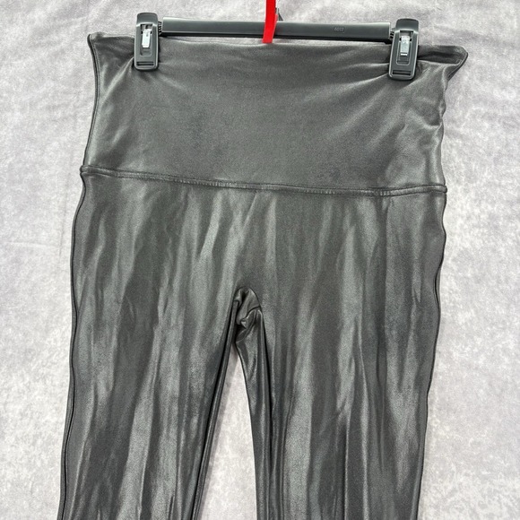 Spanx Women's Sz 1X Faux Leather Leggings‎ High Waist Black 2437 - Picture 2 of 7
